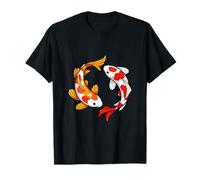 Koi Pond Lover Design - Elegant Ornamental Fish Balance T-Shirt