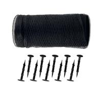 Koi Pond Netting Kit Black Heavy Duty Woven Fine Mesh Net Cover for Leaves - Protects Koi Fish from Blue Heron Birds Cats Predators UV Protection - Reusable & Stakes Included (2×10meters)