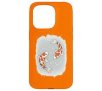 Koi Pond Winter Japanese Koi Fish Lover Case for iPhone 15 Pro
