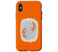 Koi Pond Winter Japanese Koi Fish Lover Case for iPhone X/XS