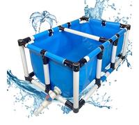 Koi& PVC Retent Tank 1.5m x 1m Outdoor Pool Reculat System with Drain Valve Perfect forPonds and tic Habitat.