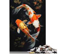 Koi Serenity Splash Puzzles 500 Pieces Wooden Puzzles Puzzles for Adults Puzzles For Adults Teenagers Teenager Man Woman Gift 500pcs (52x38cm)