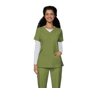 KOI Solis x Sari Women's 4-Pocket Scrub Top, Martini Olive, M