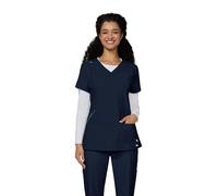 KOI Solis x Sari Women's 4-Pocket Scrub Top, Navy, L