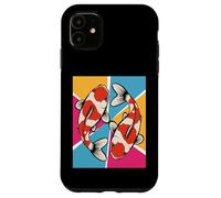 Koi Swimming Harmony Pond Culture Japanese Garden Scale Case for iPhone 11