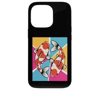 Koi Swimming Harmony Pond Culture Japanese Garden Scale Case for iPhone 13 Pro