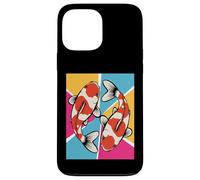 Koi Swimming Harmony Pond Culture Japanese Garden Scale Case for iPhone 13 Pro Max