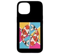 Koi Swimming Harmony Pond Culture Japanese Garden Scale Case for iPhone 15