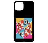 Koi Swimming Harmony Pond Culture Japanese Garden Scale Case for iPhone 15 Plus