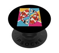 Koi Swimming Harmony Pond Culture Japanese Garden Scale PopSockets Adhesive PopGrip