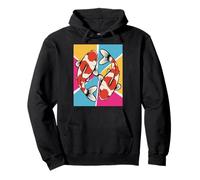 Koi Swimming Harmony Pond Culture Japanese Garden Scale Pullover Hoodie