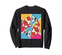 Koi Swimming Harmony Pond Culture Japanese Garden Scale Sweatshirt