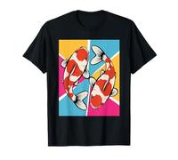 Koi Swimming Harmony Pond Culture Japanese Garden Scale T-Shirt