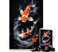 Koi Underwater Dreamscape 1000 Piece Jigsaw Puzzle for Teenagers Sharp Thinking Perfect Connection Fun Activity Xmas Surprise (50x75cm)