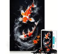 Koi Underwater Dreamscape 1000 Piece Jigsaw Puzzle for Teenagers Sharp Thinking Perfect Connection Fun Activity Xmas Surprise (50x75cm)