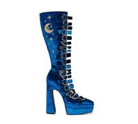 KOI Women's Cyberspace Celestial Long Boots - Blue | Size: 6 KOI Blue 6