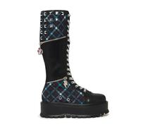 KOI Women's Frankie Stein Firecracker Long Platform Boots - Black | Size: 3 KOI Black 3
