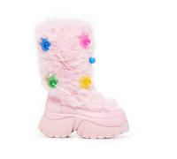 KOI Women's Hairy Lollipop Snow Boots- Candy Pink | Size: 3 KOI Pink 3