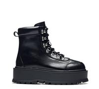 KOI Women's HYDRA All Black Matrix Platform Boots | Size: 4 KOI Black 4