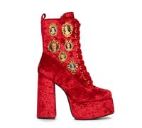 KOI Women's The Six Shadows Heeled Boots in Red | Size: 9 KOI Red 9