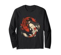 Koi Yin Yang Asian Carp Koi Fish Japanese Koi Carp Fish Long Sleeve T-Shirt
