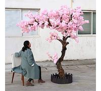 KOIAMVZW Artificial Cherry Blossom Tree, Weeping Cherry Tree, Cherry Blossom Tree, Cherry Blossom Decor, Sakura Tree, Artificial Trees For Outdoors 1x0.6m/3.3x2ft