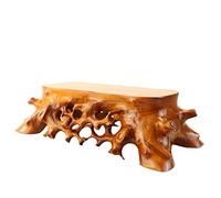 KOIAMVZW Wooden Vase Aquarium Wood Root Carving Base Wood Carving Handicraft Ornaments Bonsai Vase Bracket Statue Vase Display Stand for Home Office Decoration Display Stand Base (Size : B) ()