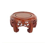 KOIAMVZW Wooden Vase Aquarium Wooden Vase Base Retro Flowerpot Statue Disply Stands Practical Teapot Vase Bonsai Base for Home Office Decoration Display Stand Base (Color : Gold) (Gold)