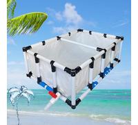 Koiand PVC Holding Tank 1.5m x 1m Outdoor Pool Reculat System with Drain Valve Perfect forPonds and tic Envirnts