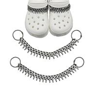 Koicarelife 2Pcs Bling Shoes Chains for Women, Goth Shoes Charms for Clog Sandals, Shoes Decoration, Accessories for Girls Man Teens Adults, Bling Charm for Birthday Party Favor Gifts, Alloy Steel