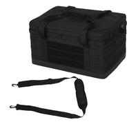 Koieam 60L Camping Bag,Storage Bag with Removable Dividers Multiple Pockets Anti Slip Watertight Black Camping Cookware Organizer for Traveling