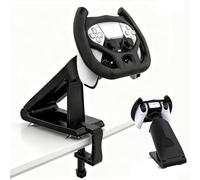 Koiiko Steering Wheels Stand for PS5 Controllers Driving Games, PS5 Gaming Racing Wheel Holder with 4 Table Suction Cup and Fixed Bracket for Sony Playstation 5 Dualsense Controller
