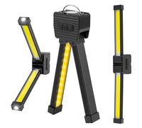 Koiladasa Gym Lamp, Portable Gym Light Posing Lamp Magnetic LED Flashlight 7th Gear Dimming with Hanging Hook 180° Folding (Black)