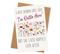 Koilife Funny Retirement Card for Women Humorous Coworker Leaving Card | Happy Farewell Gift for Colleague, Friend, Mum, Blank Inside with Premium Kraft Envelope