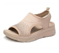 KOIMED Comfortable Sandals for Women with Arch Support, Supportive Walking Sandals for All-Day Comfort & Recovery, Versatile Casual and Dress Sandals with Walking Support, B-khaki, 9 UK