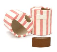 KOIMYSA Ceramic Coffee Mug with Sip Hole, 12oz To Go Ceramic Mug Striped