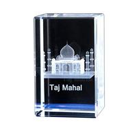 KOINEN Crystal Statue,Glass Crafts,3D Statue Decor Taj Mahal 3D Crystal Interior Carving Home Crystal Accessories Religion