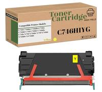 KOINKTO Compatible Toner Cartridge Replacement for Lexmark C746H1KG C746H1CG C746H1MG C746H1YG Fit for C748 C746 X746 X748 Printer (1 Pack Yellow)