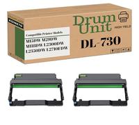 KOINKTO DL-730 DL730 Black Drum Unit Replacement Compatible for Pantum M15DW M29DW M118DW L2300DW L2350DW L2710FDW Printer 12000 Pages (2-Pack Black)