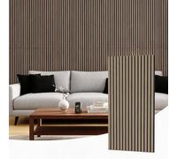 Koioplie 3D Fluted Acoustic Wood Wall Panel - Soundproof Slat Panels for Effective Noise Reduction & Absorption - Decorative Studio, Home & Office Acoustic Treatment - Easy Install - Oak, 4PCS,