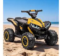 Koioplie Kids 12V Electric Quad Bike Off-Road ATV Ride-On Car for 3-8 Years | Parent Remote Safety Slow Start Anti-Slip Wheels LED Music Horn,Sturdy PP Iron Construction Outdoor Ride Toy for Kids 3 to 8