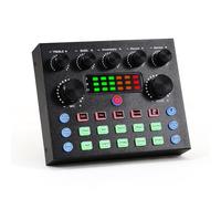 koitmy Audio Mixer Small Potable Dj Live Sound Board Dual Channel DSP Bluetooth Accompaniment for PC Phone Gaming Karaoke Studio Streaming Recording Live Streaming Podcast