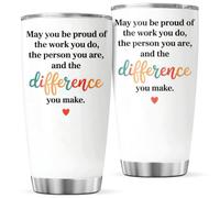 KOIXA Inspirational Quote Proud Of The Work You Do Tumbler For Teachers Nurses Coworkers Stainless Steel 20 Oz Motivational Gift Cup Heat Mug Travel Coffee Iced Bottle Drink Cool