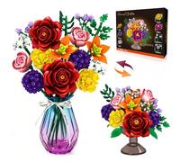 KOJAYHOL Flower Bouquet Building Set, Artificial Flowers Set 933PCS Botanical Collection Incl.14 Flowers DIY Model Kit, Creative Gift for Mum, Wife, Adults, Teens, Home & Office Decoration