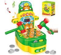 KOJAYHOL Whack A Mole Game with 2 Hammers Toy, Whack Game Toy with Mole for 3 4 5 6 7 8 Years Old Boys Girls, Interactive Educational Toys with Sound and Light