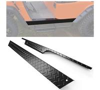 Kojem Black Aluminum Rocker Panel Compatible with 1996-2013 EZGO TXT Golf Cart Pair Powder Coated Black Side Diamond Plate Cover