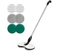 KOJEO Electric Mop for Floor Cleaning, As Seen On TV, Cordless Spin Mopper Motorised Electric Mops for Hardwood Tile Laminate Floor Daily Light Cleaning (No Water Tank)