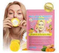 Kojic Acid and Turmeric Cleansing Pads, 60Pcs Helps Balance Skin Oil And Water, Exfoliating, Acne Scars, Unclog Pores, for Dark Spots Dull Skin, Turmeric Kojic Acid Pads for All Skin Types