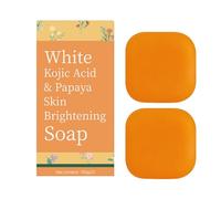 Kojic Acid & Papaya Skin Brightening Soap - Soap Bar for Face & Body Smooth - Acne Scars, Uneven Skin Tone - Dark Spot Correcting Soap - Solid Soap Bars for Hyperpigmentation (2 PCS)