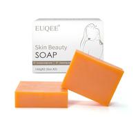 Kojic Acid Soap, EUQEE Papain Soap Bars for Hyperpigmentation, Skin Brightening, Gentle Soap for Face and Body Moisturizing with a Foaming Net (2x142g)